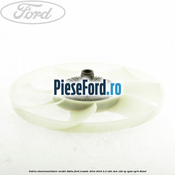 Paleta electroventilator, model dublu Ford Transit 2014-2018 2.2 TDCi 4x4 125 cp CY24, CYR5 diesel