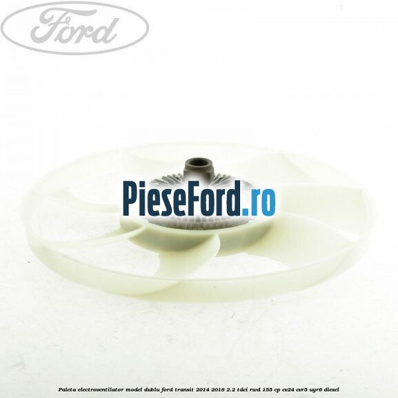 Paleta electroventilator, model dublu Ford Transit 2014-2018 2.2 TDCi RWD 155 cp CV24, CVR5, UYR6 diesel