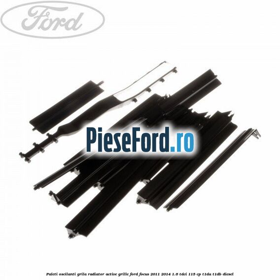 Paleti oscilanti grila radiator active grille Ford Focus 2011-2014 1.6 TDCi 115 cp T1DA, T1DB diesel