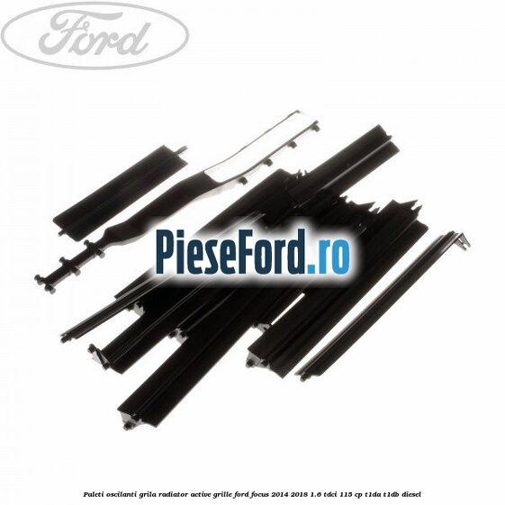 Paleti oscilanti grila radiator active grille Ford Focus 2014-2018 1.6 TDCi 115 cp T1DA, T1DB diesel