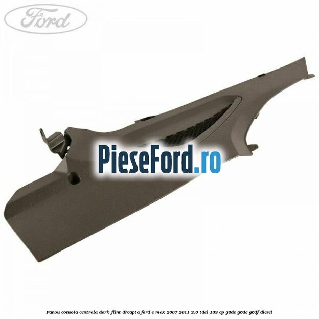 Panou consola centrala dark flint dreapta Ford C-Max 2007-2011 2.0 TDCi 133 cp G6DC, G6DE, G6DF diesel