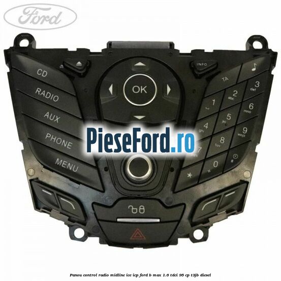 Panou control radio midline ICE ICP Ford B-Max 1.6 TDCi 95 cp T3JB diesel