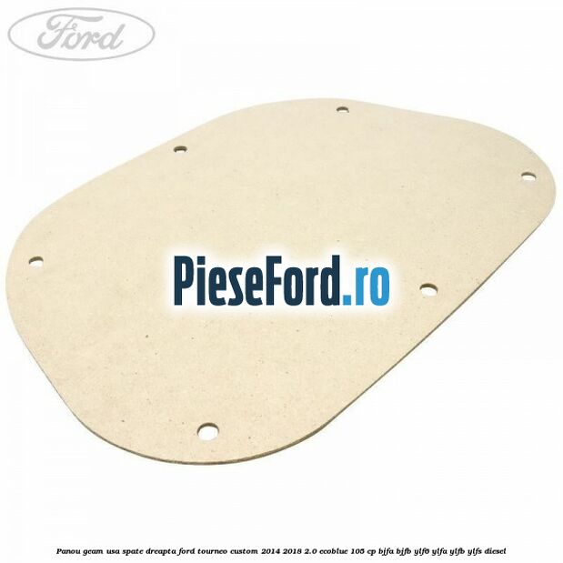 Panou geam usa spate dreapta Ford Tourneo Custom 2014-2018 2.0 EcoBlue 105 cp BJFA, BJFB, YLF6, YLFA, YLFB, YLFS diesel