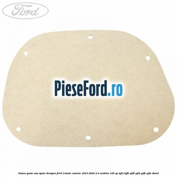 Panou geam usa spate dreapta Ford Transit Custom 2019-2023 2.0 EcoBlue 105 cp BJFA, BJFB, YLF6, YLFA, YLFB, YLFS diesel