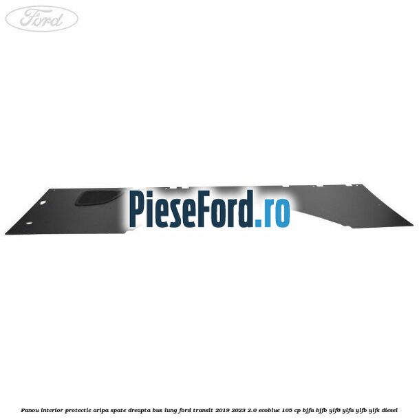 Panou interior protectie aripa spate dreapta BUS lung Ford Transit 2019-2023 2.0 EcoBlue 105 cp BJFA, BJFB, YLF6, YLFA, YLFB, YLFS diesel