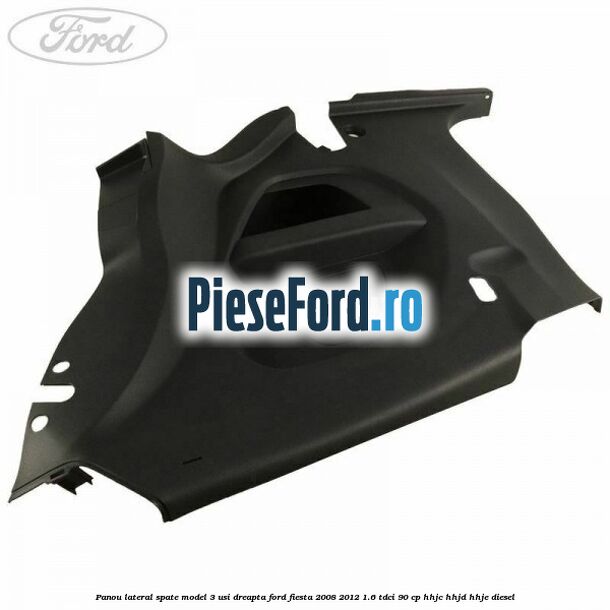 Panou lateral spate model 3 usi dreapta Ford Fiesta 2008-2012 1.6 TDCi 90 cp HHJC, HHJD, HHJE diesel