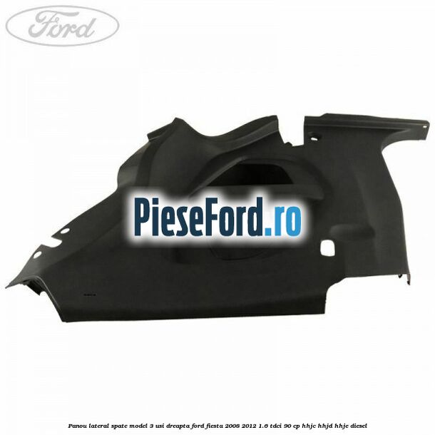Panou lateral spate model 3 usi dreapta Ford Fiesta 2008-2012 1.6 TDCi 90 cp HHJC, HHJD, HHJE diesel