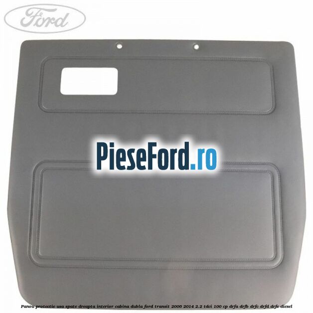 Panou protectie usa spate dreapta interior cabina dubla Ford Transit 2006-2014 2.2 TDCi 100 cp DRFA, DRFB, DRFC, DRFD, DRFE diesel