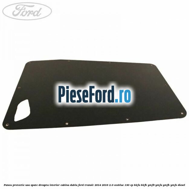 Panou protectie usa spate dreapta interior cabina dubla Ford Transit 2014-2018 2.0 EcoBlue 130 cp BKFA, BKFB, YMF6, YMFA, YMFB, YMFS diesel
