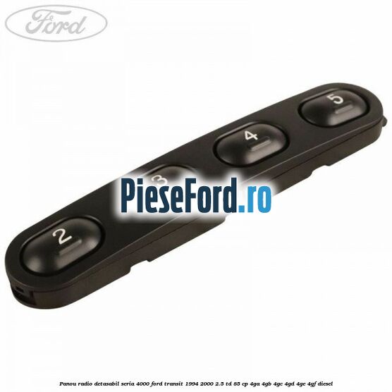 Panou radio detasabil seria 4000 Ford Transit 1994-2000 2.5 TD 85 cp Panou radio detasabil seria 4000 Ford Transit 1994-2000 2.5 TD 85 cp 4GA, 4GB, 4GC, 4GD, 4GE, 4GF diesel