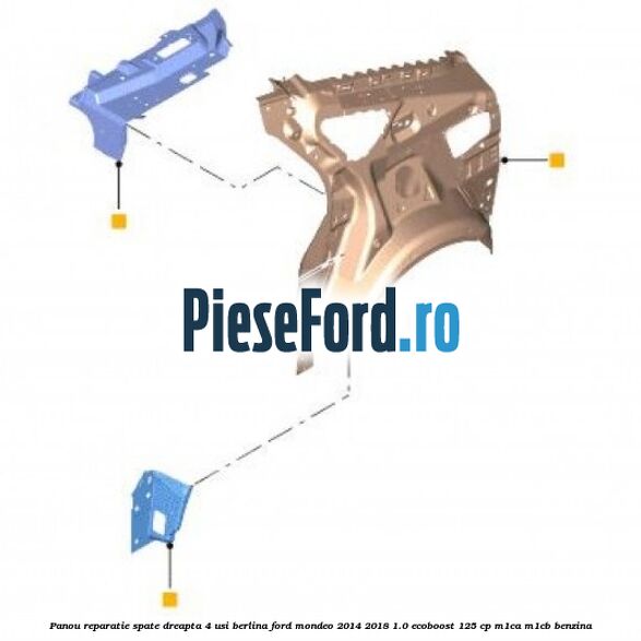 Panou reparatie spate dreapta 4 usi berlina Ford Mondeo 2014-2018 1.0 EcoBoost 125 cp Panou reparatie spate dreapta 4 usi berlina Ford Mondeo 2014-2018 1.0 EcoBoost 125 cp M1CA, M1CB benzina