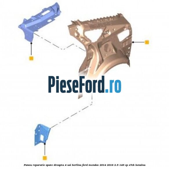 Panou reparatie spate dreapta 4 usi berlina Ford Mondeo 2014-2018 2.5 149 cp