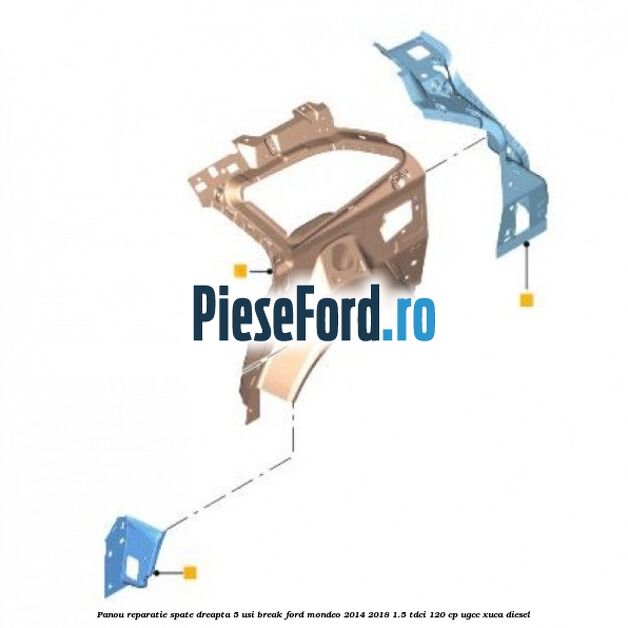 Panou reparatie spate dreapta 5 usi break Ford Mondeo 2014-2018 1.5 TDCi 120 cp UGCC, XUCA diesel
