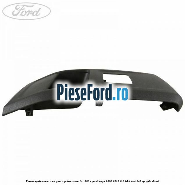 Panou spate cotiera cu gaura priza convertor 220 V Ford Kuga 2008-2012 2.0 TDCI 4x4 140 cp UFDA diesel