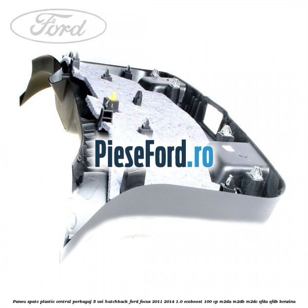 Panou spate plastic central porbagaj 5 usi hatchback Ford Focus 2011-2014 1.0 EcoBoost 100 cp M2DA, M2DB, M2DC, SFDA, SFDB benzina