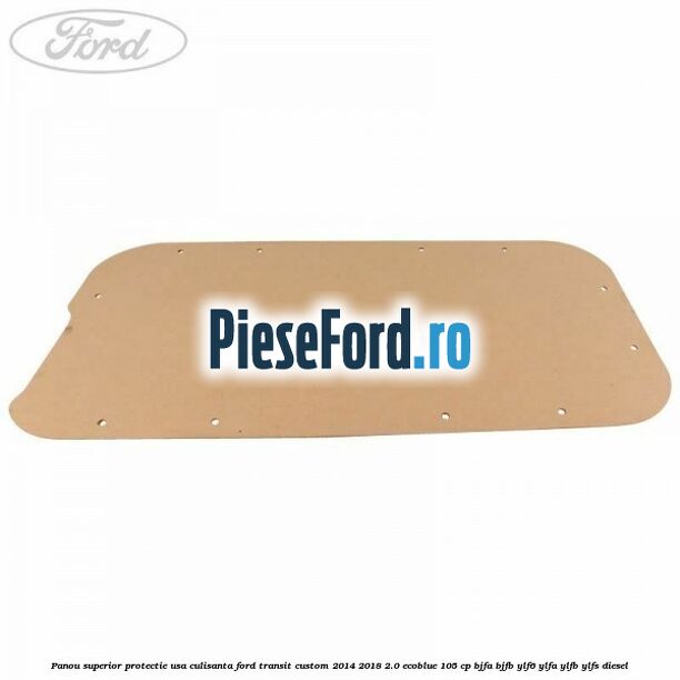 Panou superior protectie usa culisanta Ford Transit Custom 2014-2018 2.0 EcoBlue 105 cp BJFA, BJFB, YLF6, YLFA, YLFB, YLFS diesel