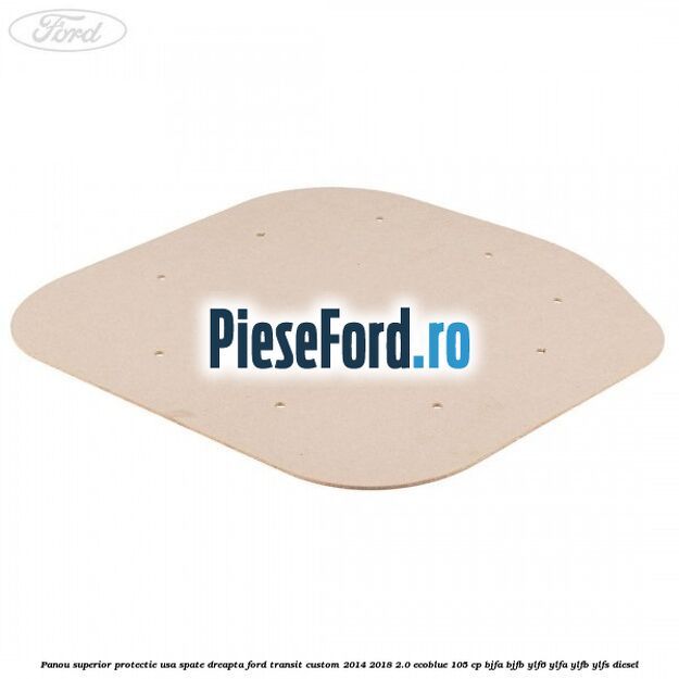 Panou superior protectie usa spate dreapta Ford Transit Custom 2014-2018 2.0 EcoBlue 105 cp BJFA, BJFB, YLF6, YLFA, YLFB, YLFS diesel