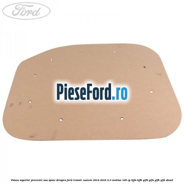 Panou superior protectie usa spate dreapta Ford Transit Custom 2014-2018 2.0 EcoBlue 105 cp BJFA, BJFB, YLF6, YLFA, YLFB, YLFS diesel
