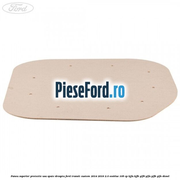 Panou superior protectie usa spate dreapta Ford Transit Custom 2014-2018 2.0 EcoBlue 105 cp BJFA, BJFB, YLF6, YLFA, YLFB, YLFS diesel