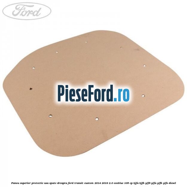 Panou superior protectie usa spate dreapta Ford Transit Custom 2014-2018 2.0 EcoBlue 105 cp BJFA, BJFB, YLF6, YLFA, YLFB, YLFS diesel