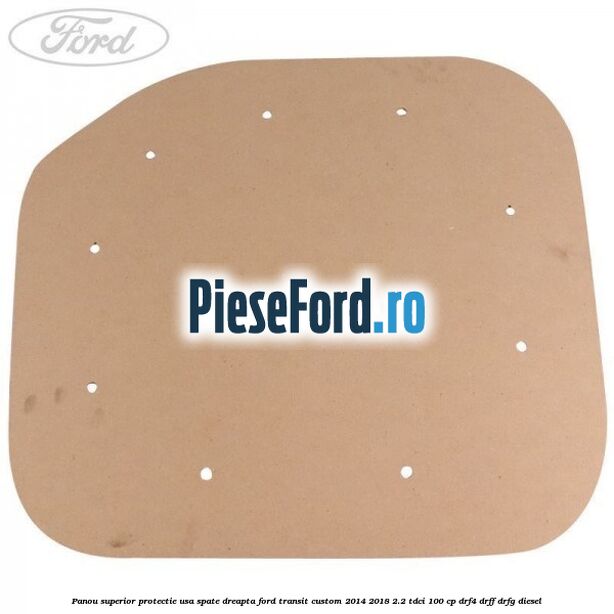Panou superior protectie usa spate dreapta Ford Transit Custom 2014-2018 2.2 TDCi 100 cp DRF4, DRFF, DRFG diesel