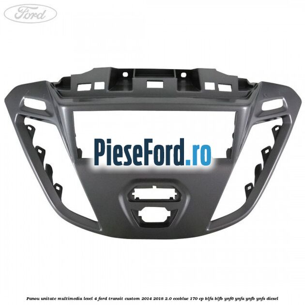 Panou unitate multimedia level 4 Ford Transit Custom 2014-2018 2.0 EcoBlue 170 cp BLFA, BLFB, YNF6, YNFA, YNFB, YNFS diesel