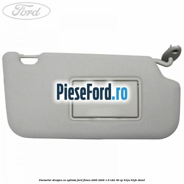 Parasolar dreapta cu oglinda Ford Fiesta 2005-2008 1.6 TDCi 90 cp HHJA, HHJB diesel