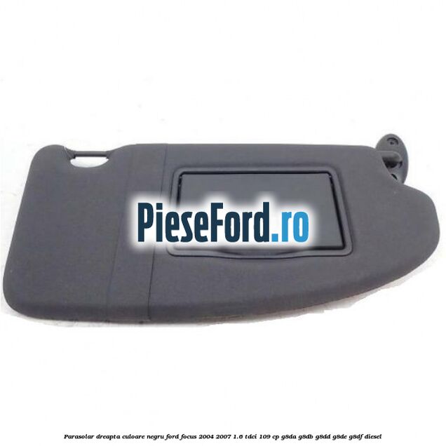 Parasolar dreapta culoare negru Ford Focus 2004-2007 1.6 TDCi 109 cp G8DA, G8DB, G8DD, G8DE, G8DF diesel