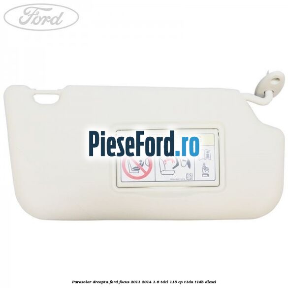 Parasolar dreapta Ford Focus 2011-2014 1.6 TDCi 115 cp T1DA, T1DB diesel