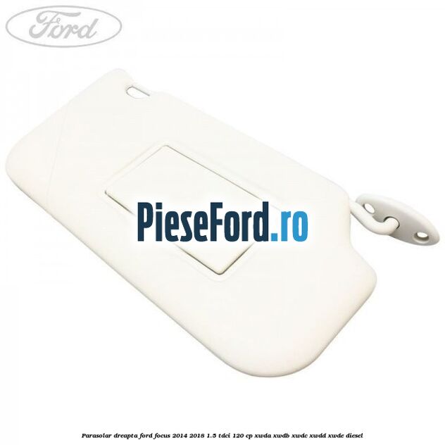 Parasolar dreapta Ford Focus 2014-2018 1.5 TDCi 120 cp XWDA, XWDB, XWDC, XWDD, XWDE diesel