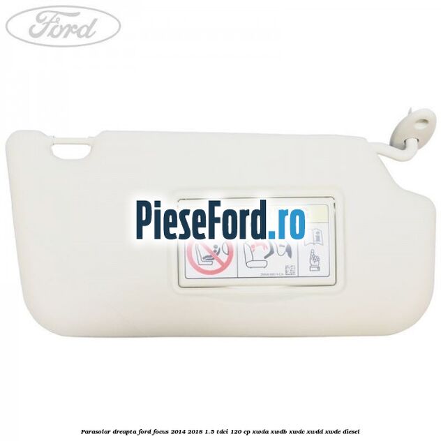 Parasolar dreapta Ford Focus 2014-2018 1.5 TDCi 120 cp XWDA, XWDB, XWDC, XWDD, XWDE diesel
