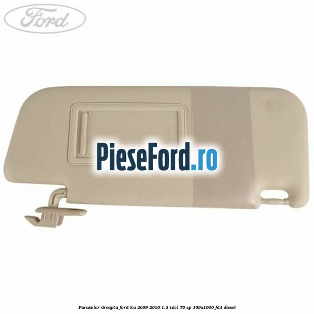 Parasolar dreapta Ford Ka 2009-2016 1.3 TDCi 75 cp 169A1000, FD4 diesel