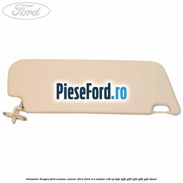 Parasolar dreapta Ford Tourneo Custom 2014-2018 2.0 EcoBlue 105 cp Parasolar dreapta Ford Tourneo Custom 2014-2018 2.0 EcoBlue 105 cp BJFA, BJFB, YLF6, YLFA, YLFB, YLFS diesel