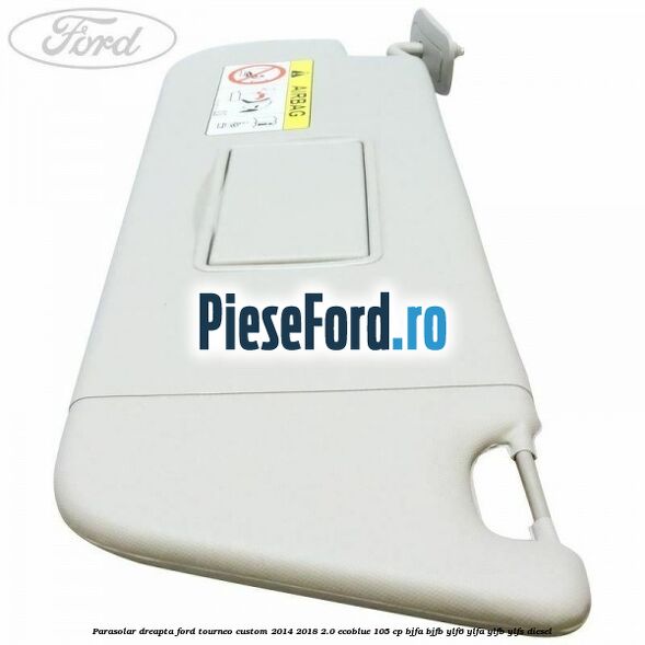 Parasolar dreapta Ford Tourneo Custom 2014-2018 2.0 EcoBlue 105 cp BJFA, BJFB, YLF6, YLFA, YLFB, YLFS diesel