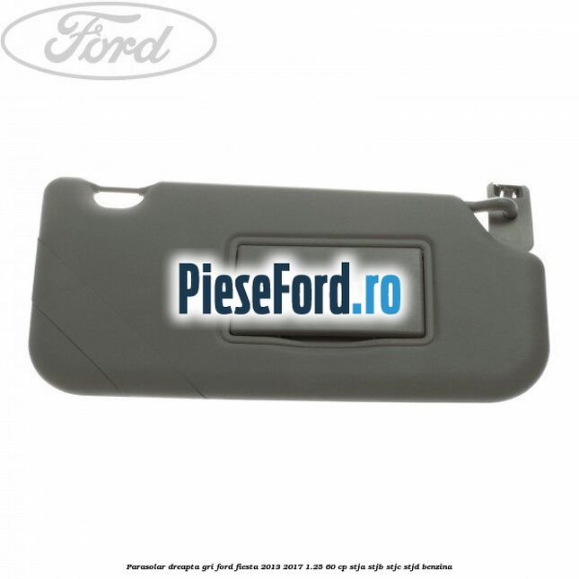 Parasolar dreapta gri Ford Fiesta 2013-2017 1.25 60 cp STJA, STJB, STJC, STJD benzina