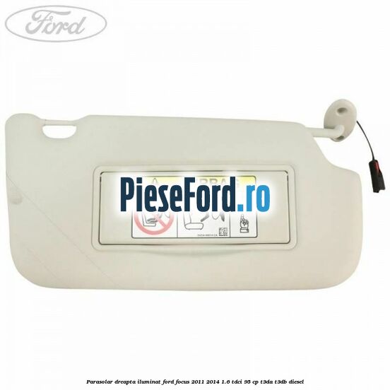Parasolar dreapta iluminat Ford Focus 2011-2014 1.6 TDCi 95 cp T3DA, T3DB diesel