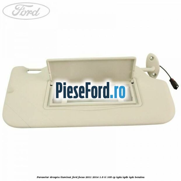 Parasolar dreapta iluminat Ford Focus 2011-2014 1.6 Ti 105 cp IQDA, IQDB, IQDC benzina