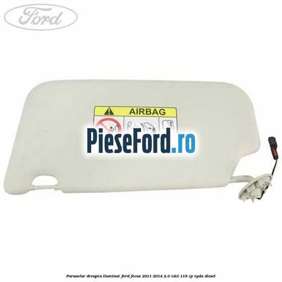 Parasolar dreapta iluminat Ford Focus 2011-2014 2.0 TDCi 115 cp TYDA diesel