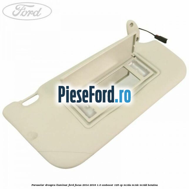 Parasolar dreapta iluminat Ford Focus 2014-2018 1.0 EcoBoost 125 cp M1DA, M1DC, M1DD benzina