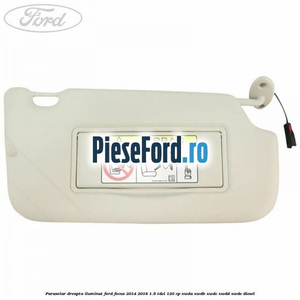 Parasolar dreapta iluminat Ford Focus 2014-2018 1.5 TDCi 120 cp Parasolar dreapta iluminat Ford Focus 2014-2018 1.5 TDCi 120 cp XWDA, XWDB, XWDC, XWDD, XWDE diesel
