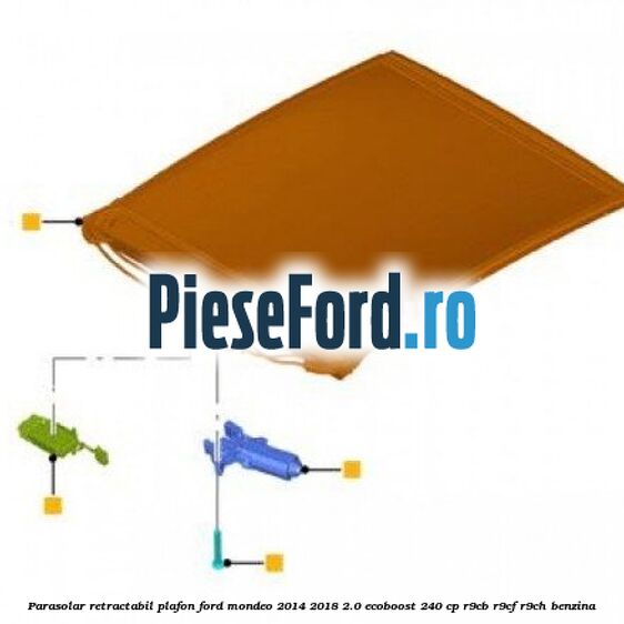 Parasolar retractabil plafon Ford Mondeo 2014-2018 2.0 EcoBoost 240 cp R9CB, R9CF, R9CH benzina