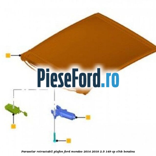 Parasolar retractabil plafon Ford Mondeo 2014-2018 2.5 149 cp S7CB benzina