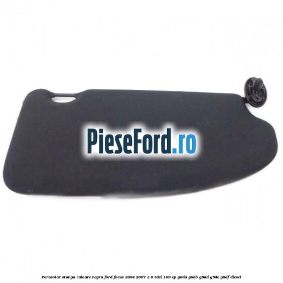 Parasolar stanga culoare negru Ford Focus 2004-2007 1.6 TDCi 109 cp G8DA, G8DB, G8DD, G8DE, G8DF diesel
