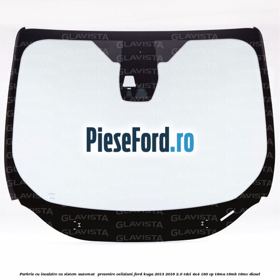 Parbriz cu incalzire, cu sistem automat  prevenire coliziuni Ford Kuga 2013-2016 2.0 TDCi 4x4 180 cp T8MA, T8MB, T8MC diesel