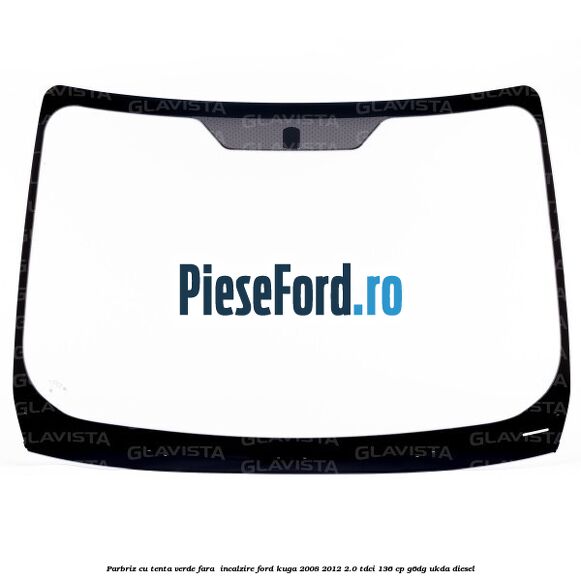 Parbriz cu tenta verde, fara  incalzire Ford Kuga 2008-2012 2.0 TDCi 136 cp G6DG, UKDA diesel