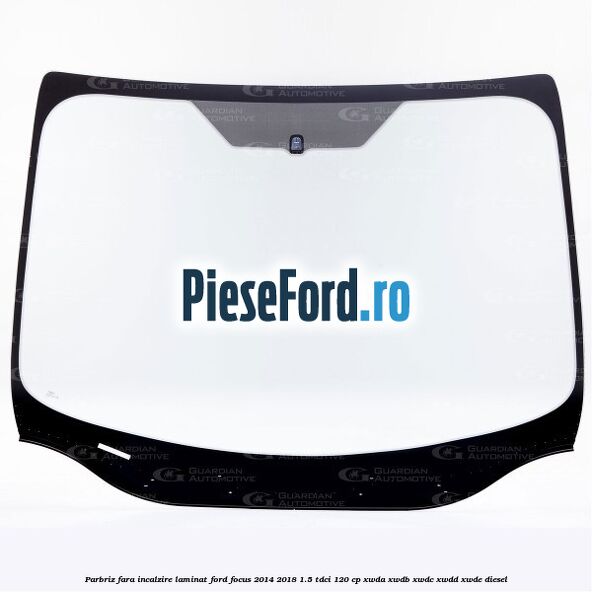 Parbriz fara incalzire, laminat Ford Focus 2014-2018 1.5 TDCi 120 cp XWDA, XWDB, XWDC, XWDD, XWDE diesel