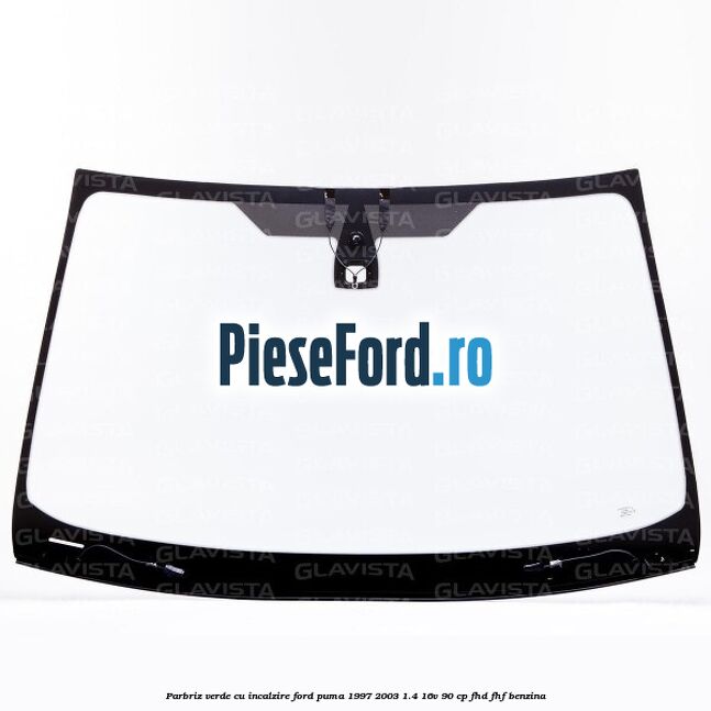 Parbriz verde, cu incalzire Ford Puma 1997-2003 1.4 16V 90 cp FHD, FHF benzina