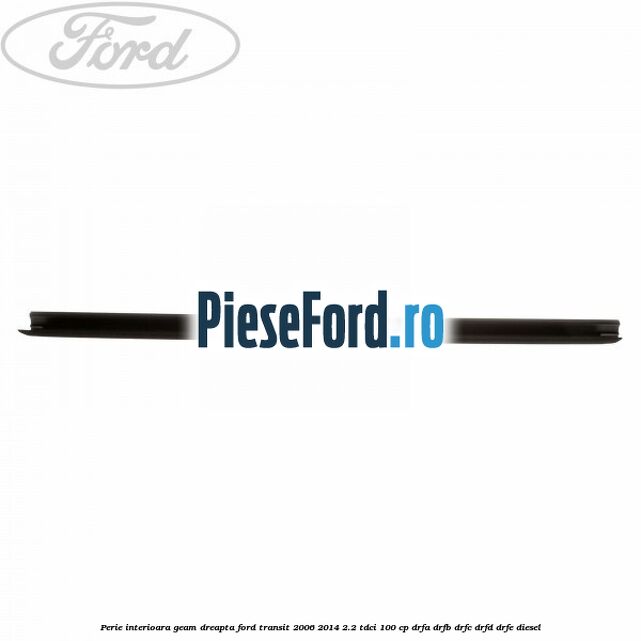 Perie interioara geam dreapta Ford Transit 2006-2014 2.2 TDCi 100 cp DRFA, DRFB, DRFC, DRFD, DRFE diesel