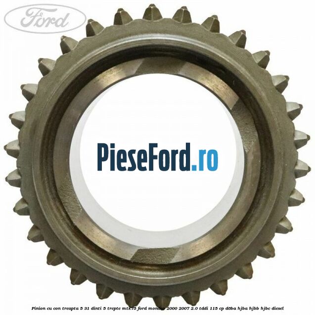 Pinion cu con treapta 5 31 dinti 5 trepte MTX75 Ford Mondeo 2000-2007 2.0 TDDI 115 cp D6BA, HJBA, HJBB, HJBC diesel