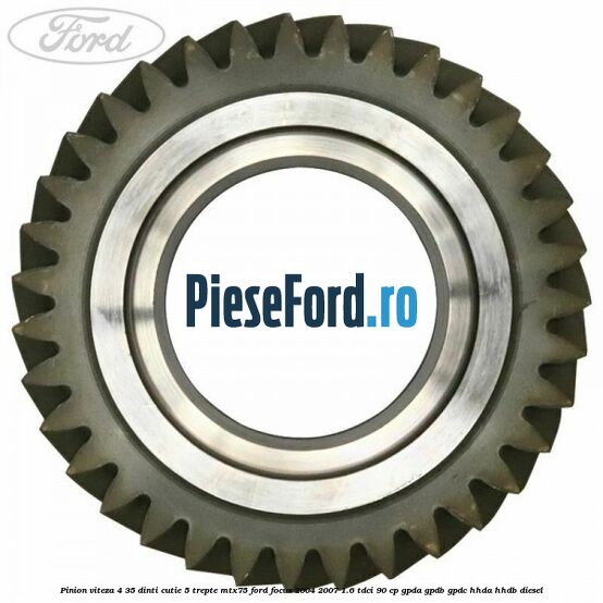 Pinion viteza 4 35 dinti cutie 5 trepte MTX75 Ford Focus 2004-2007 1.6 TDCi 90 cp GPDA, GPDB, GPDC, HHDA, HHDB diesel